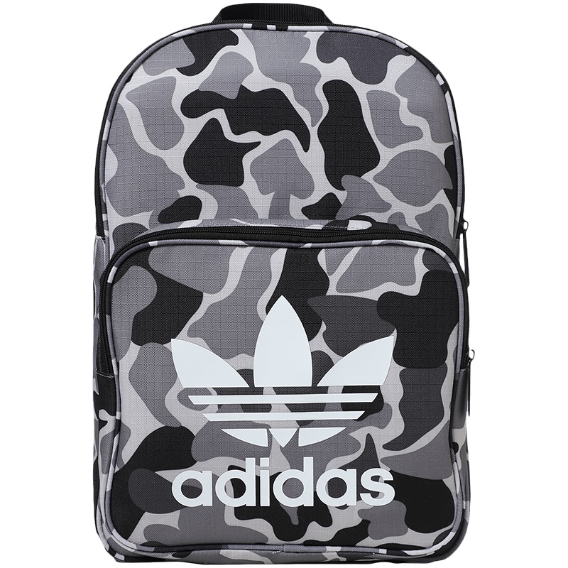 adidas阿迪达斯三叶草男女运动休闲双肩包DH1014 DH1014棕+灰+紫