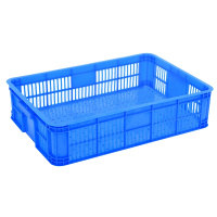 海斯迪克 gnjz-163 加厚蓝色塑料周转筐 快递筐服装运输中转物流筐 575-140筐外600*420*150mm