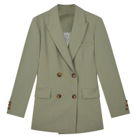 ERDOS/鄂尔多斯[王室森林]21年春夏绵羊毛女外套女士西服