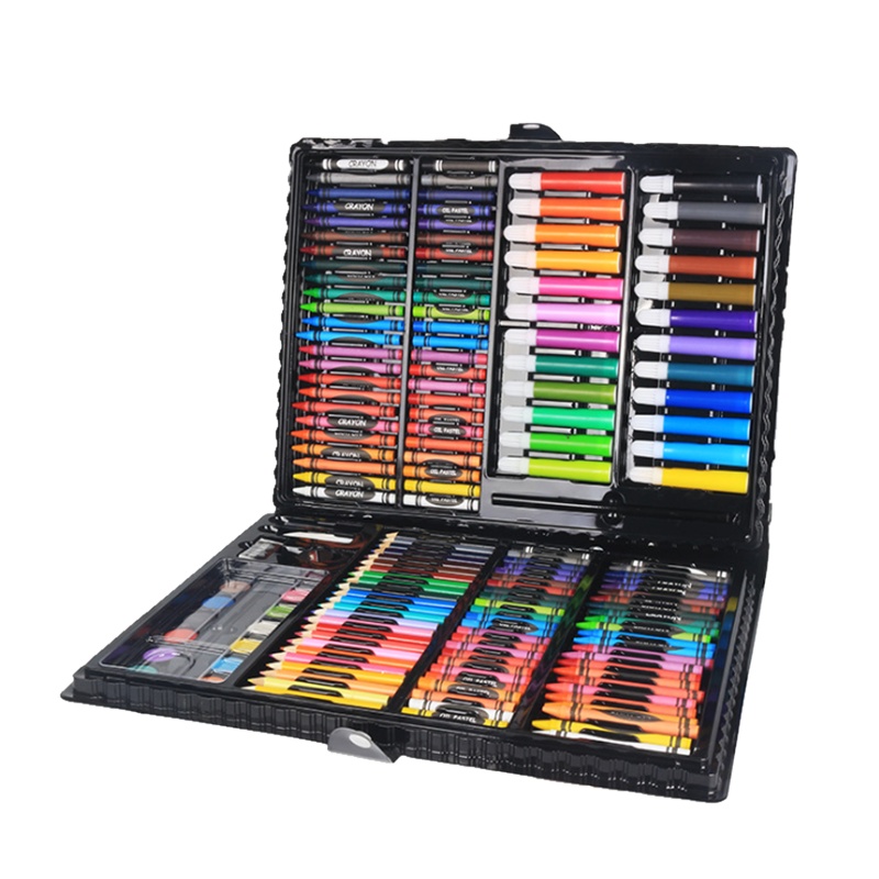 150件水彩笔蜡笔画笔礼盒儿童绘画文具套装 美术培训绘画工具