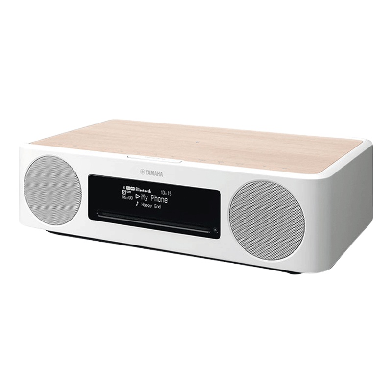 Yamaha/雅马哈 TSX-B237 家用无线蓝牙桌面音响收音机卧室床头胎教音箱 迷你CD播放器 桦木白