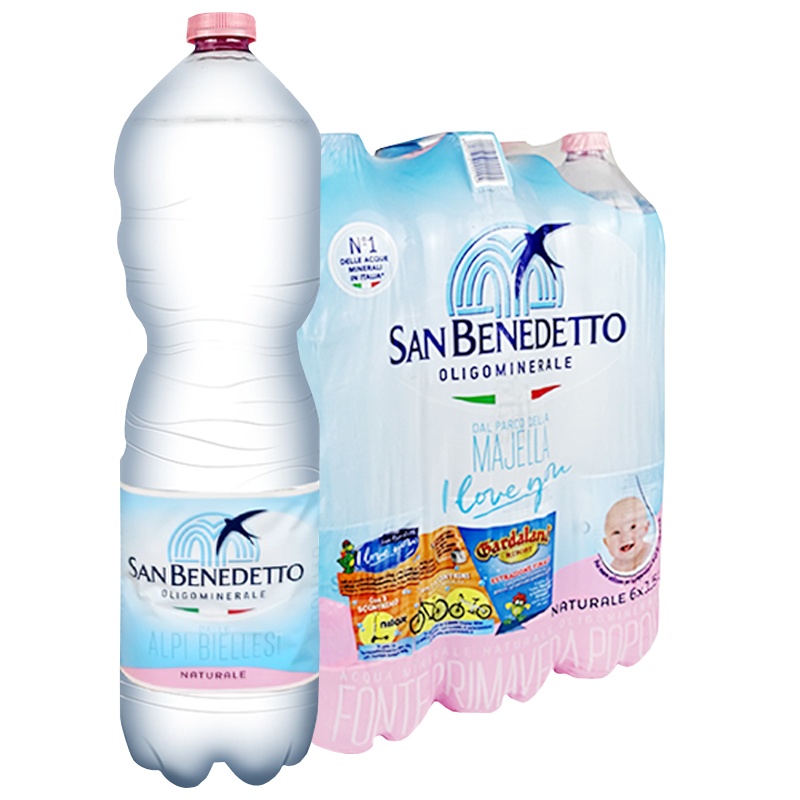 SAN BENDETTO 圣碧涛无气矿泉水1.5l*6瓶 塑料瓶