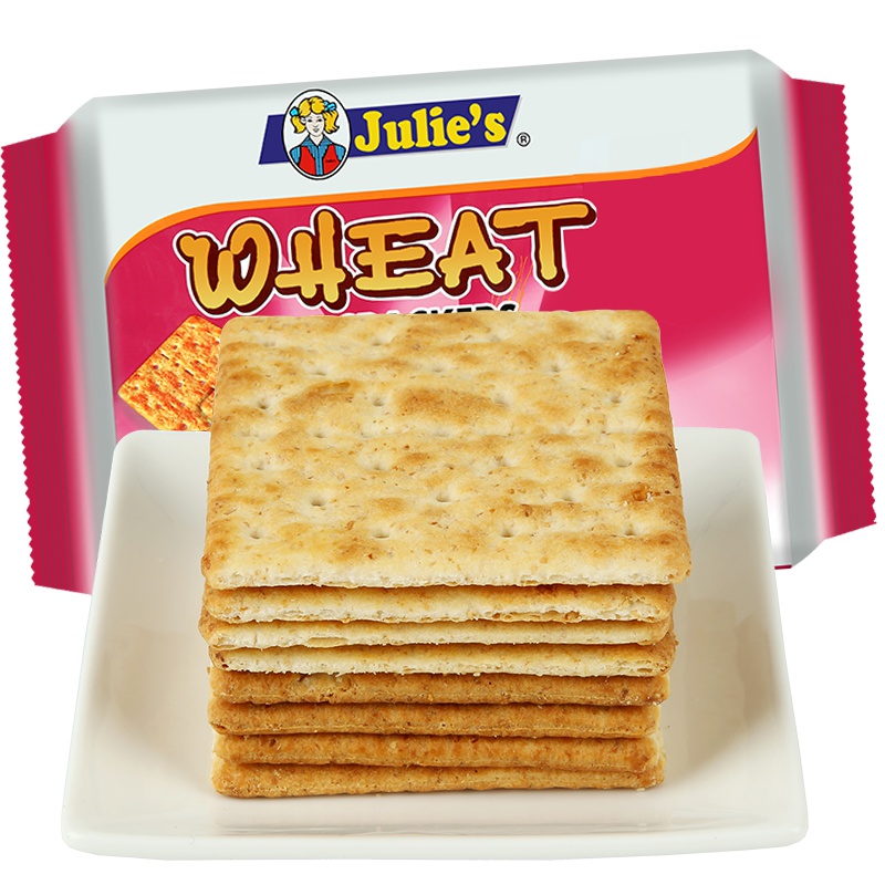 马来西亚进口零食Julie＇s/茱蒂丝麦香苏打饼干250g/袋早餐饱腹饼干好吃的苏打脆饼
