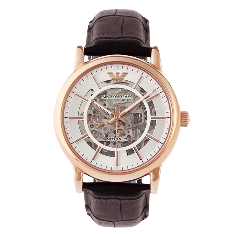 阿玛尼（Emporio Armani) 男士手表自动机械表镂空 新款时尚运动机械表 男款AR1983