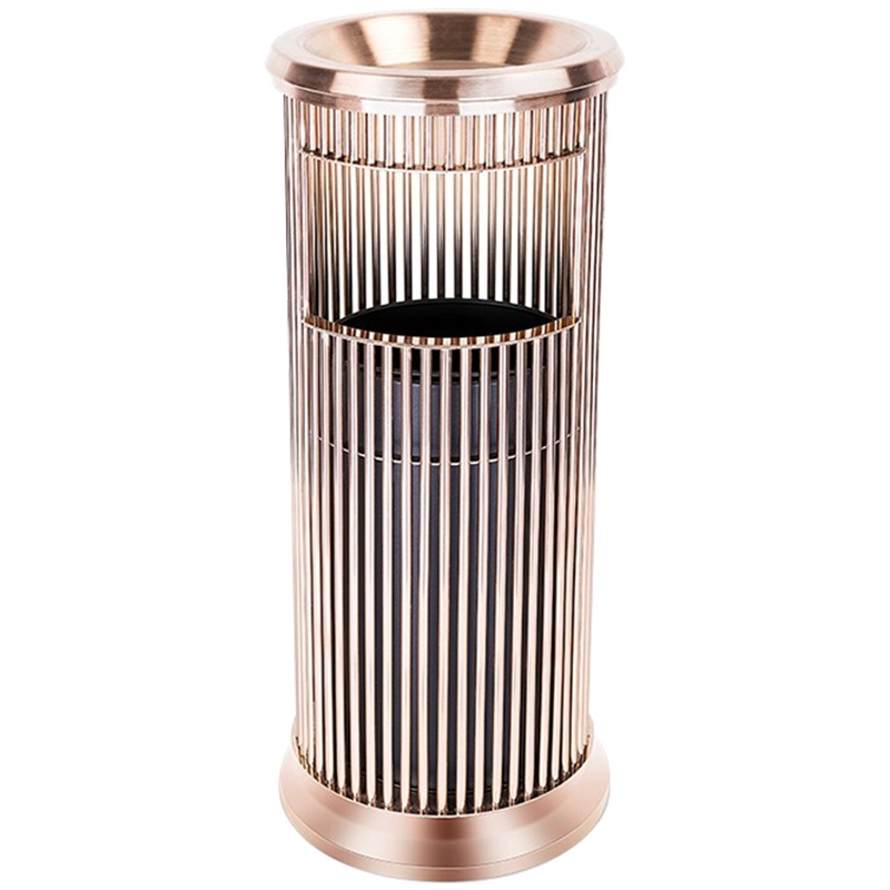 创世人 酒店垃圾桶烟灰缸不锈钢大堂立式室外带内桶走廊带烟灰缸商场果皮桶箱垃圾桶直筒垃圾桶