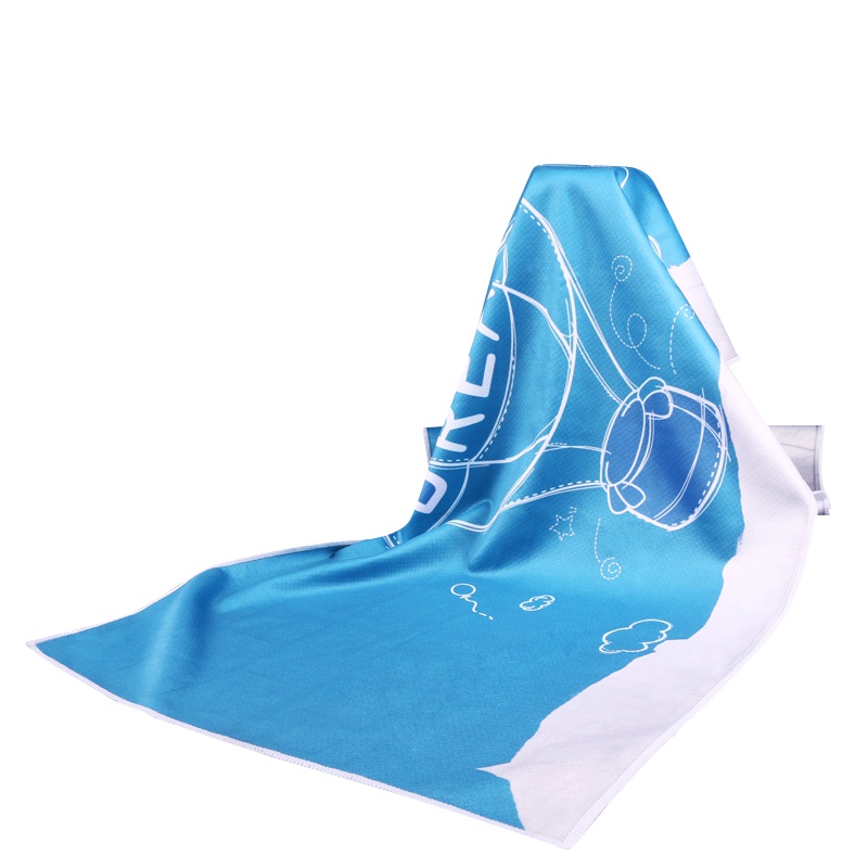 狂迷炫酷蓝灰涂鸦跑步健身冷感运动毛巾