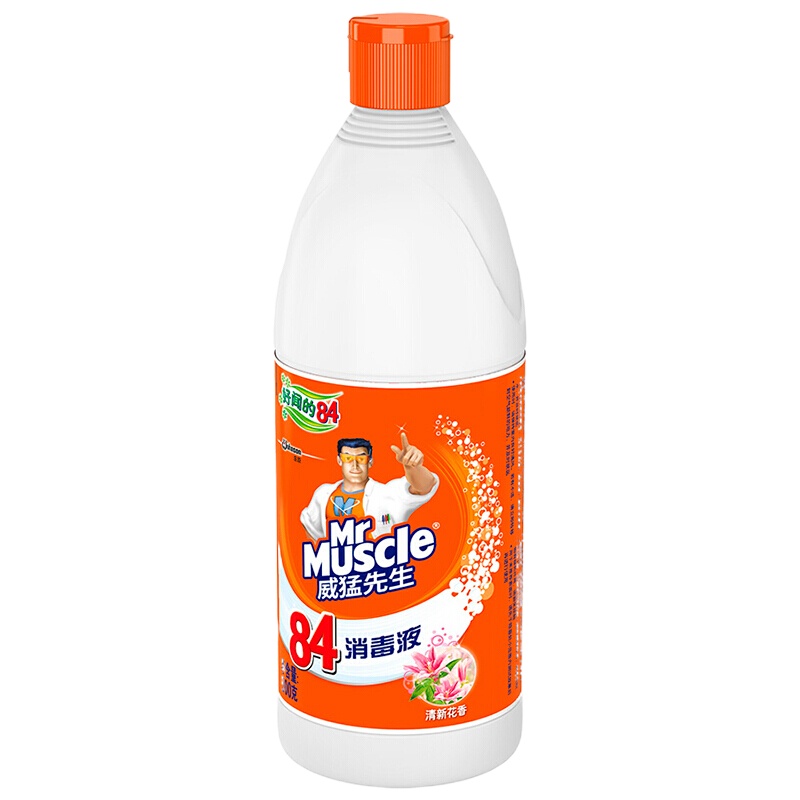 威猛先生 84消毒液清新花香 500g 20瓶/箱