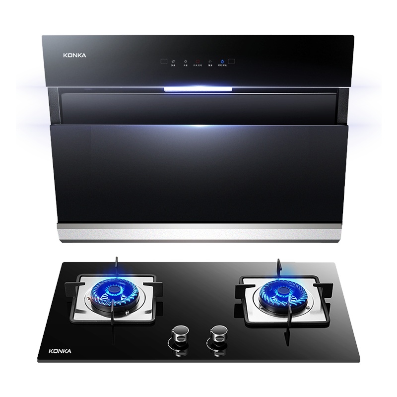 康佳(KONKA)吸抽油烟机燃气灶具组合套餐烟灶套装侧吸式KE01 +KC01
