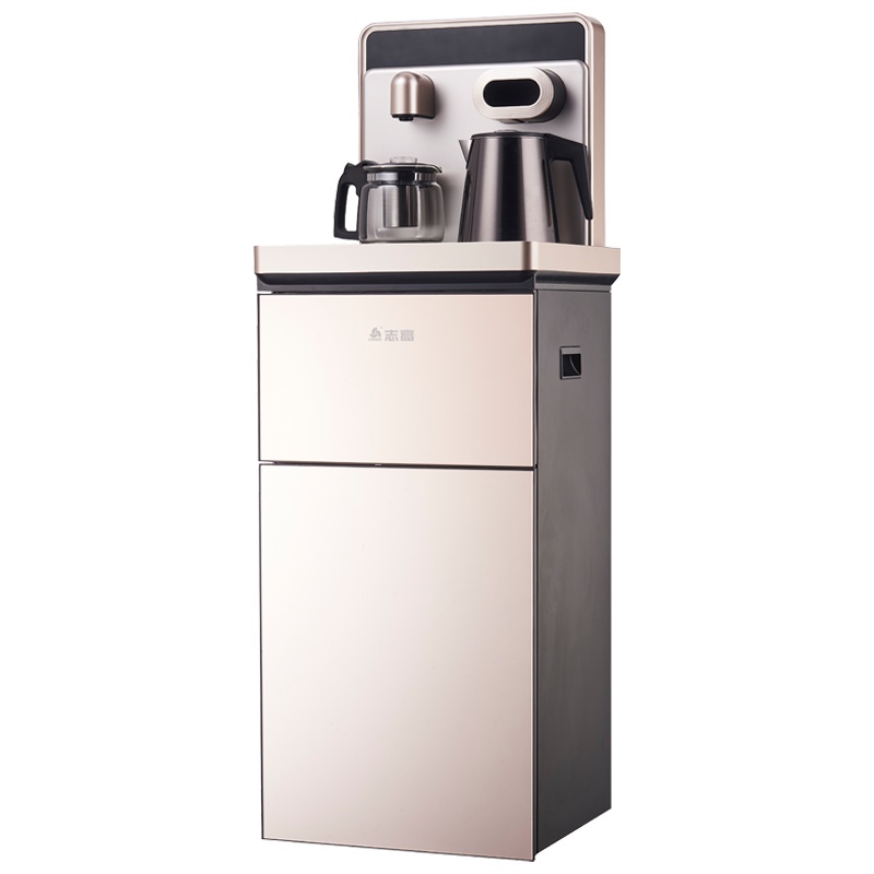 志高双出水口智能遥控饮水机家用智能全自动下置水桶立式泡茶艺多功能温热款茶吧机908K温热深空灰