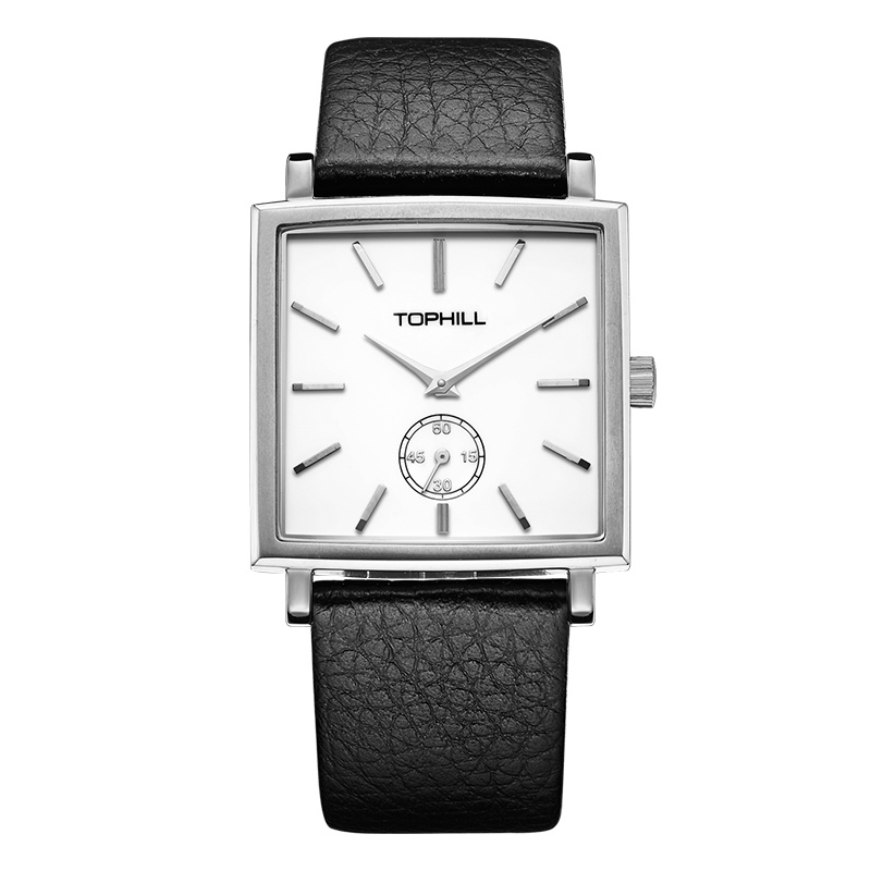 瑞士拓非手表男进口石英机芯TW001G方形商务绅士儒雅干练男士腕表