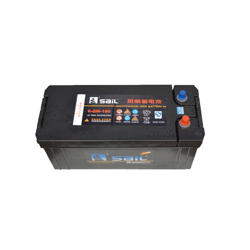 陕汽SX2300风帆 6-QW-180A 免维护蓄电池 汽车电瓶