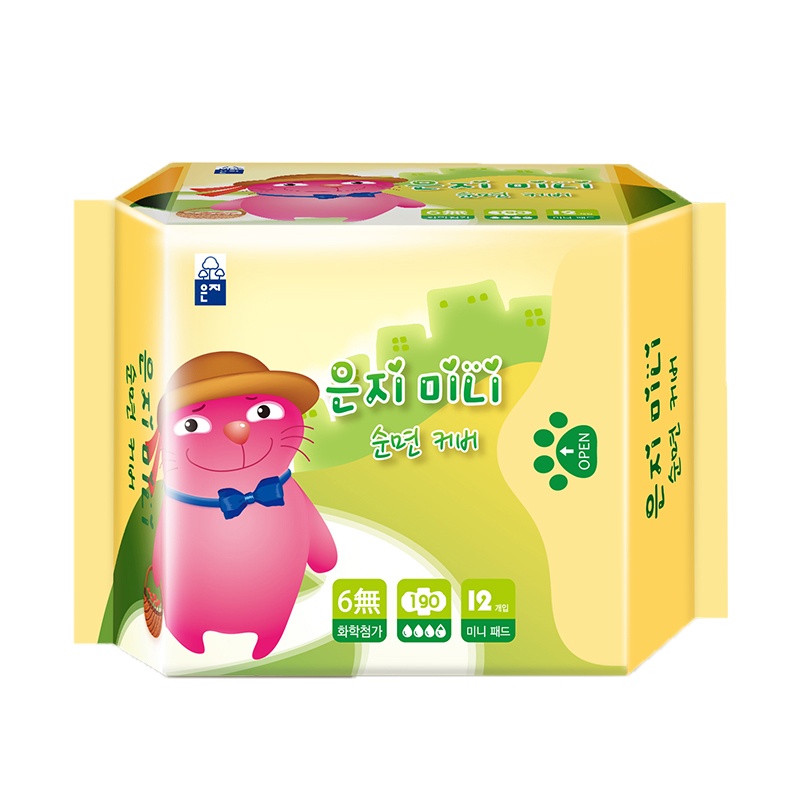 恩芝猫小菲小轻芯纤薄迷你巾(190mm/12p) 轻巧迷你透气