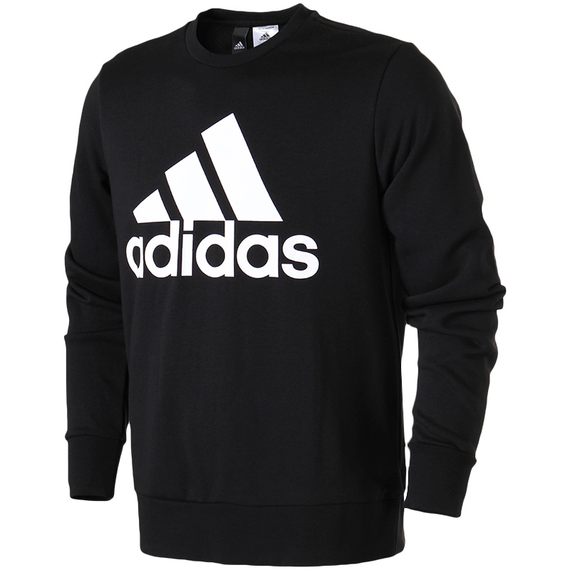 adidas阿迪达斯男子卫衣圆领套头衫休闲运动服常规款运动卫衣CD6275 CD6275黑色 L