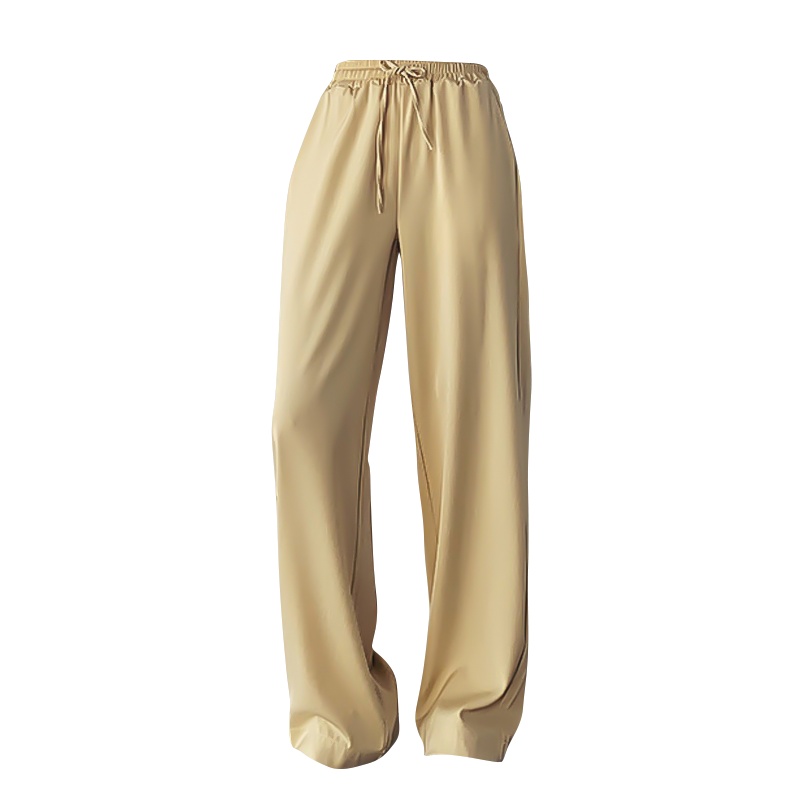 浪莎云朵裤女春秋高腰垂坠感阔腿裤宽松显瘦休闲直筒裤子女韩版潮流