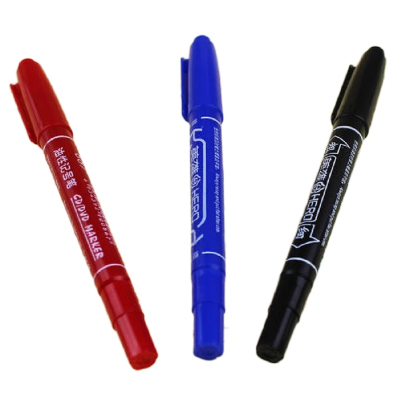 英雄牌 887 油性小双头记号笔 红色10支 /盒（一盒价）