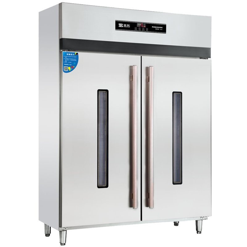 圣托(Shentop)高温双门消毒柜 热风循环二星级光波巴氏消毒 不锈钢立柜式饭店厨具消毒碗柜 RTD1700-R8