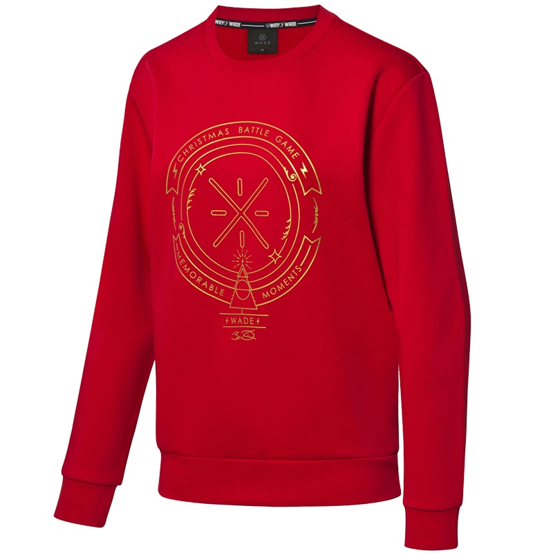 李宁韦德系列中性款运动无帽圆领卫衣套头衫