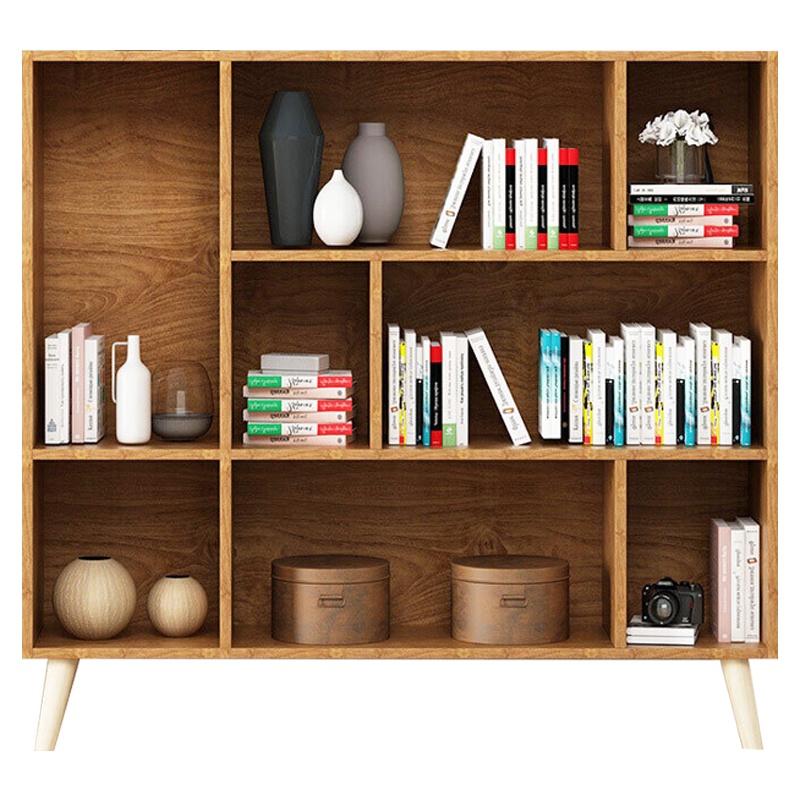 鑫金虎 简易书架落地书柜组合多层飘窗学生书架置物架阳台办公玩具收纳柜子