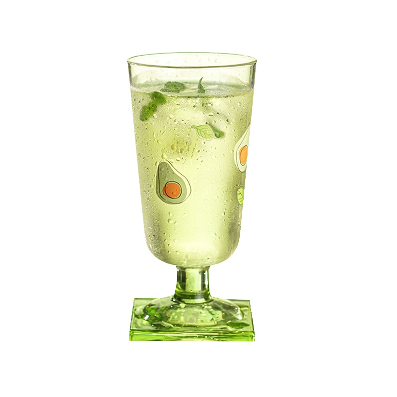 瑞幸咖啡(luckin coffee)瑞纳冰系列 水果多多高脚杯鸡尾酒玻璃杯