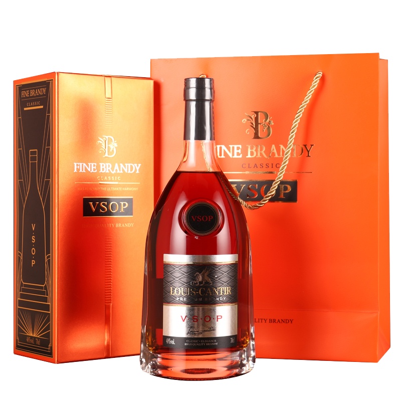 [VSOP]法国进口干邑白兰地6年陈酿钻石特醇VSOP高档洋酒礼盒装700ml/瓶