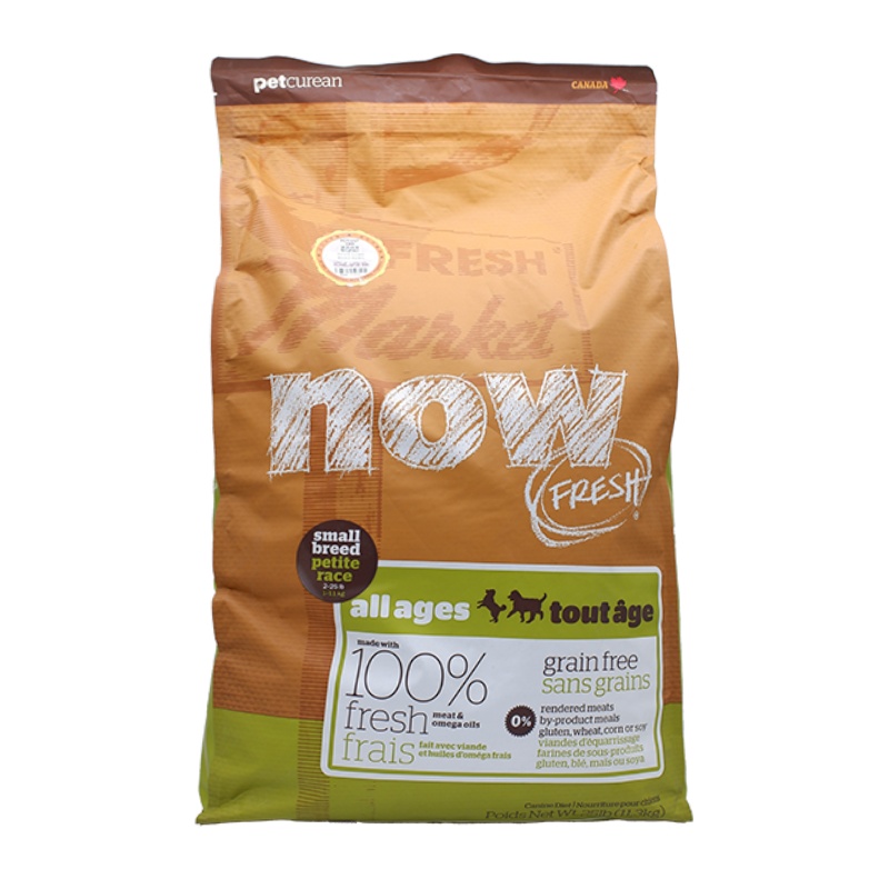 Petcurean Now小型犬粮25磅/11.3kg犬主粮无谷全年龄小型犬粮进口狗粮天然粮