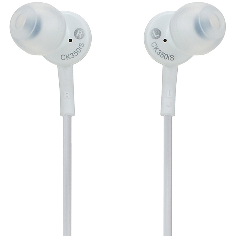 铁三角(audio-technica)ATH-CK350iS 立体声运动入耳式有线耳机 白色