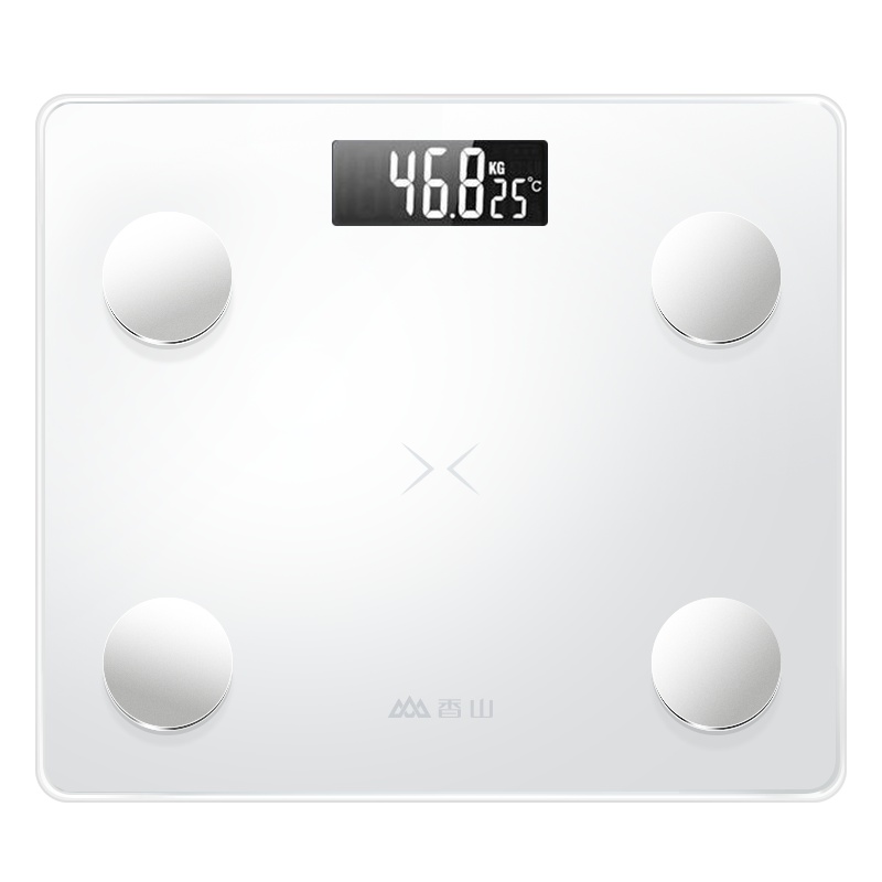 香山 智能体脂秤 电子秤 家用精准体重秤 人体秤 蓝牙APP控制 云动（皓白）