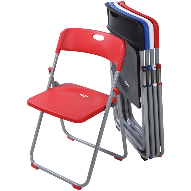 [规格:6把(红/蓝)可选]可折叠椅子便携靠背椅餐椅阳台家用宿舍椅培训办公电脑椅简易凳子