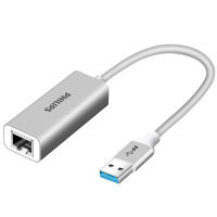 飞利浦 PHILIPS USB3.0有线千兆网卡USB转RJ45网线接口华为小米笔记本电脑外置网口转换器