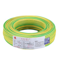 金龙羽 ZC-BV2.5平方 国标铜芯线单芯单股硬线阻燃100米 黄绿