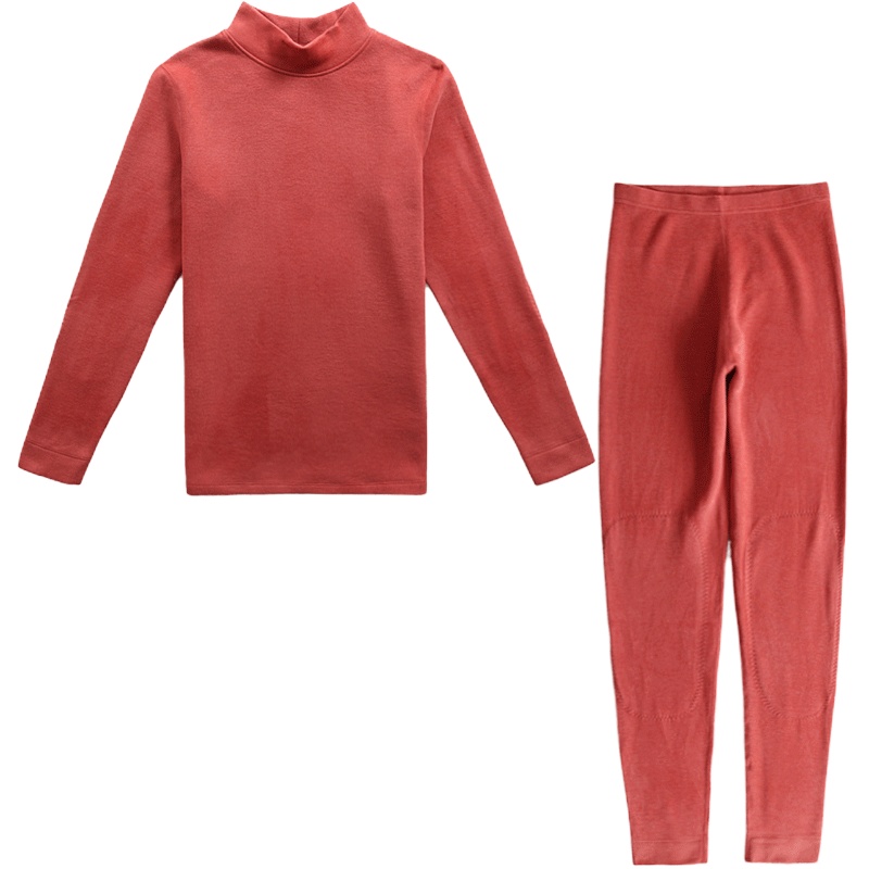 真彩内含山羊绒亲肤暖衣情侣套装发热德绒中领保暖内衣男女护膝护肘冬季