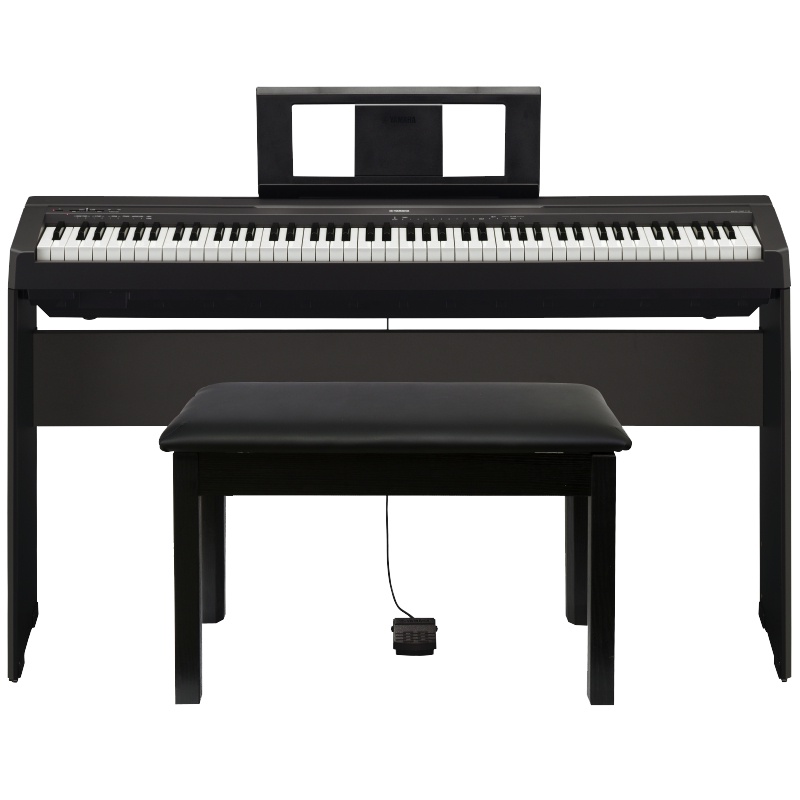 YAMAHA雅马哈P45 电钢琴 88键重锤键盘 便携式成人儿童智能数码电子钢琴+配件