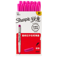 Sharpie 锐意防褪色马克笔细胭脂粉12支纸盒装