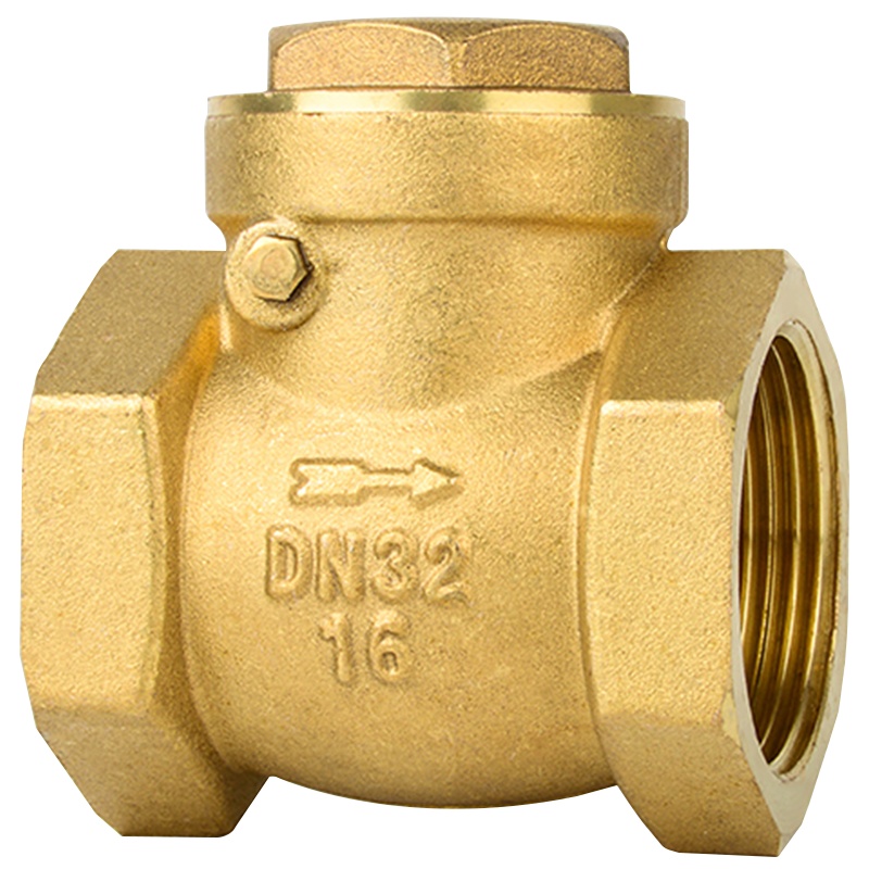 海斯迪克 gnjz-20 黄铜内螺纹止回阀 硬密封内丝隔膜 卧式旋启式手动逆止阀单向阀 DN32 1-1/4