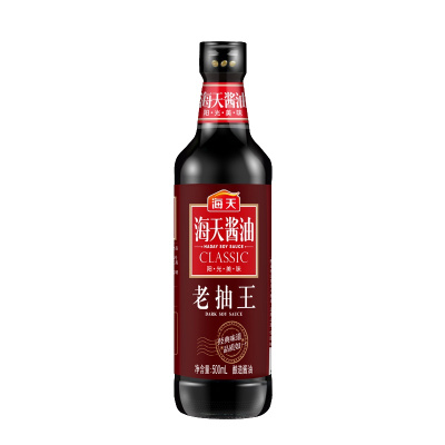 海天老抽酱油生抽酱油500ml 炒菜烹饪炖肉提鲜上色家用酿造酱油pet瓶 老抽酱油500ml