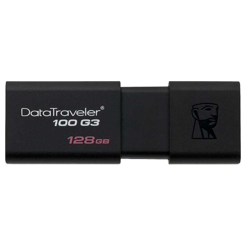 [免邮]金士顿(Kingston) DT100G3 128GB优盘 USB3.0黑色U盘
