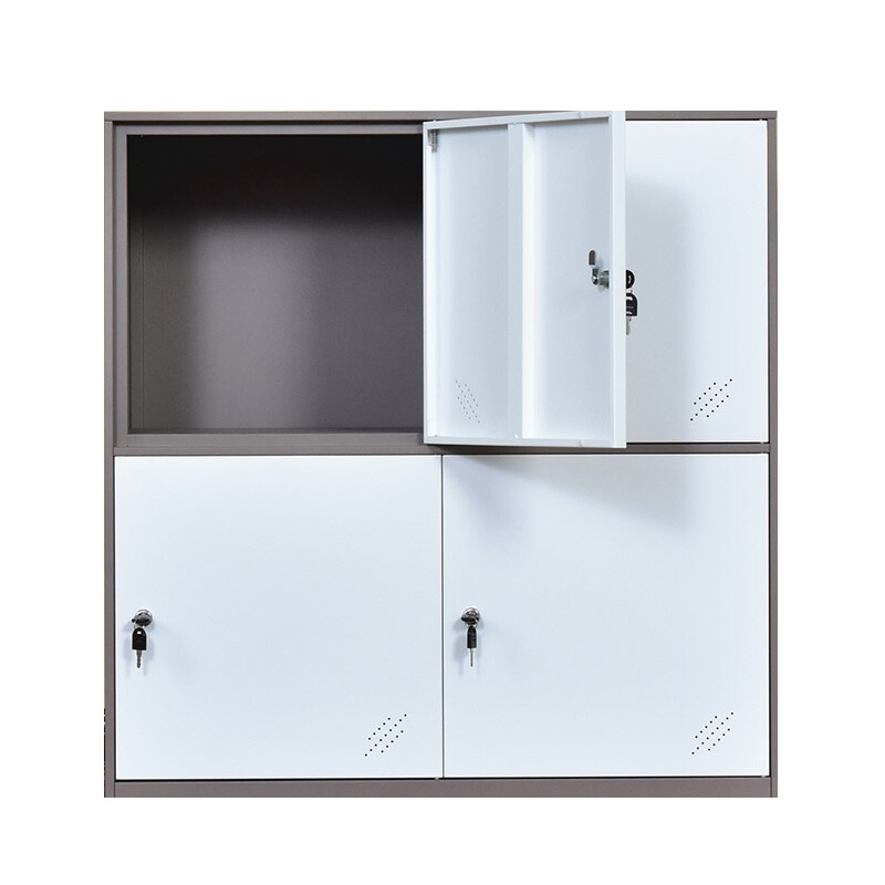 [一鹏]矮柜4门更衣柜铁皮柜员工储物柜鞋柜带锁工具柜