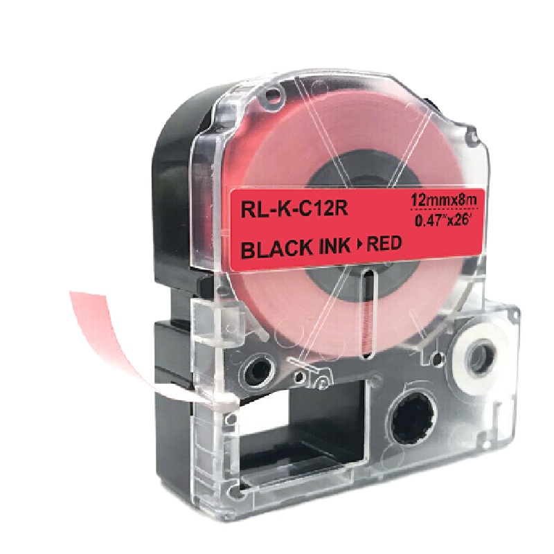 Offic 适用 锦宫SC12R标签色带(红底黑字/12mm)