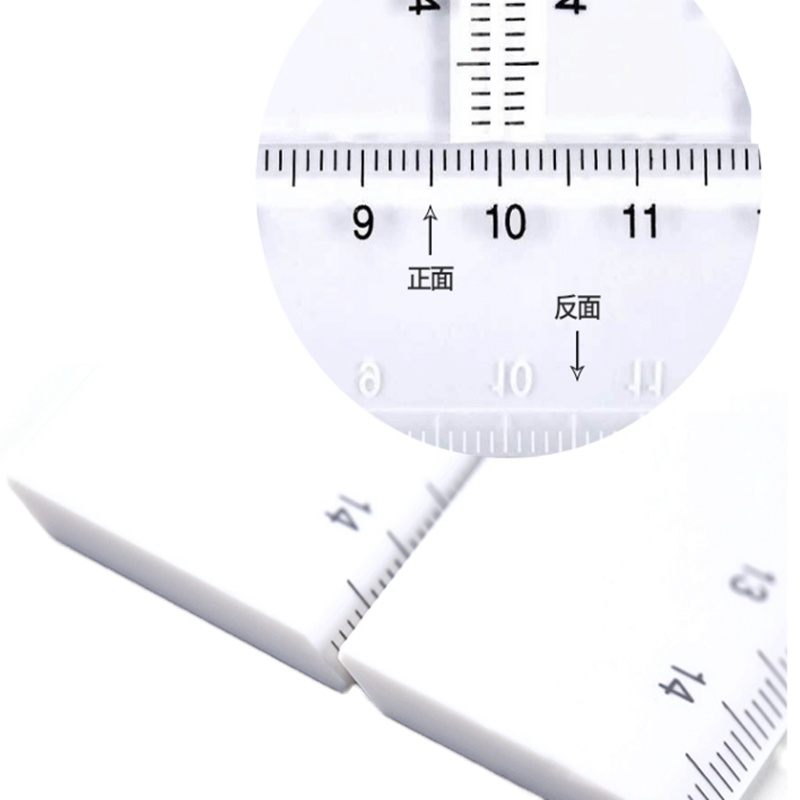 直尺 透明塑料小学生初中测量绘图画线刻度尺20CM 5把装