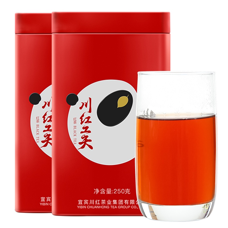 买1送1 川红 工夫红茶 浓香型茶叶250克/盒