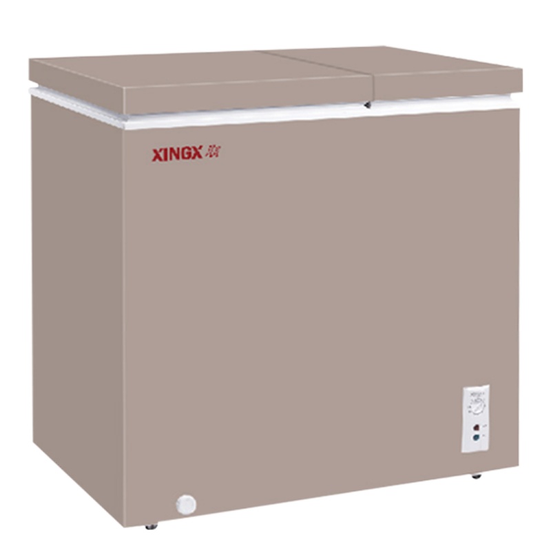 星星BCD226NA家用冷柜 双温冷柜 土豪金 卧式冷柜 冷冻减霜80% 高效压缩机 节能静音保鲜三合一