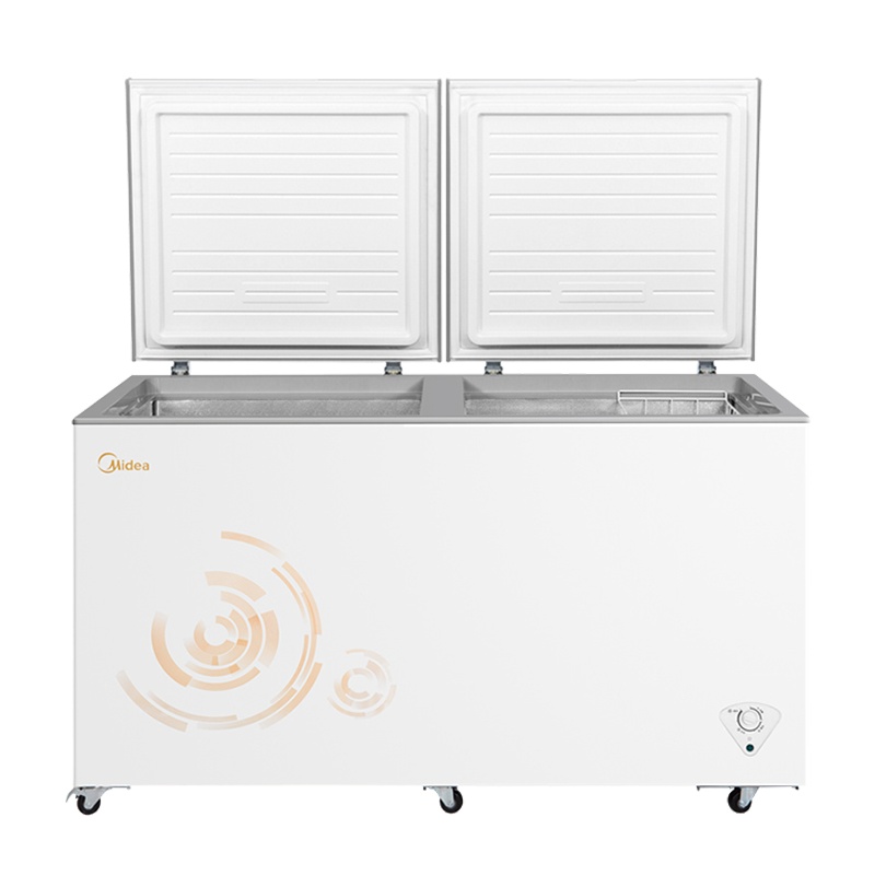 美的(Midea)521升 商用卧式大冷冻冰柜 卧式冰箱 双顶开冷藏冷冻直冷转换冷柜 BD/BC-521DKM(E)