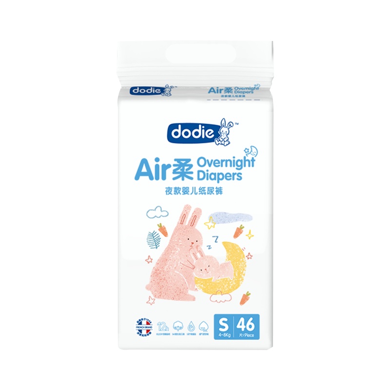 Dodie Air 柔 · 夜款婴儿纸尿裤(S)46片