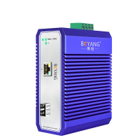 博扬 工业级POE交换机 一光一电千兆光纤收发器SFP 宽温导轨式以太网交换机 含电源不含模块 BY-ISUQ1011