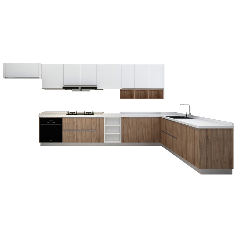 全友家居整体橱柜定制北欧风现代厨房设计经济型家用装修设计导台