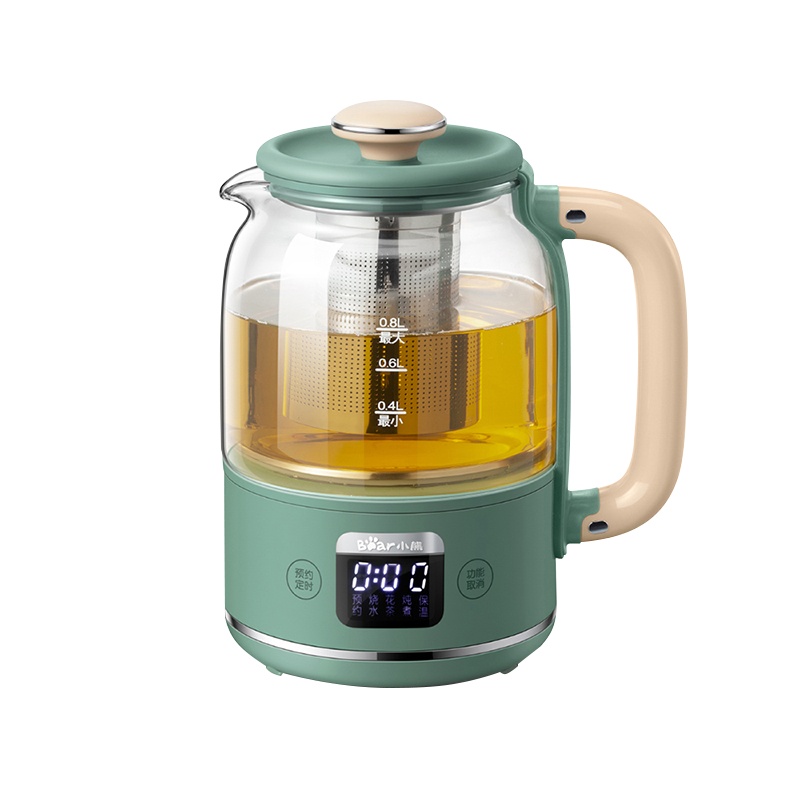 小熊(Bear)养生壶 YSH-C08T1 0.8L微电脑可预约定时保温多功能家用办公室煮茶壶花茶壶电煮茶器