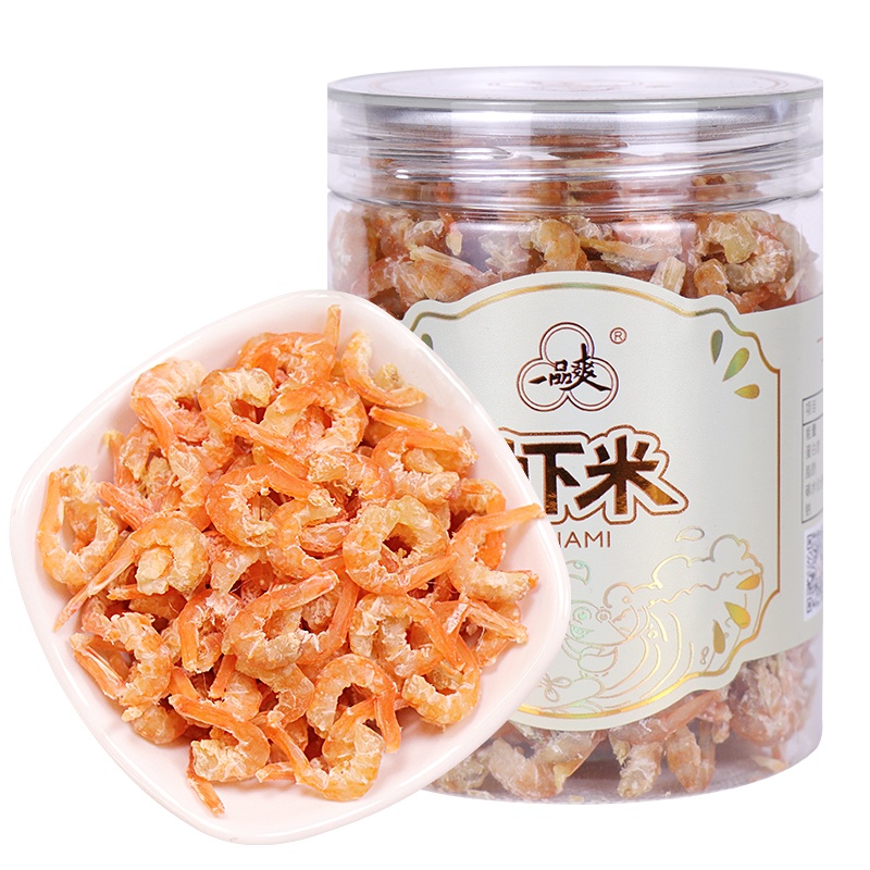 一品爽虾米118g 海米干 海鲜干货 淡干少盐 新鲜新货 干货瓶装