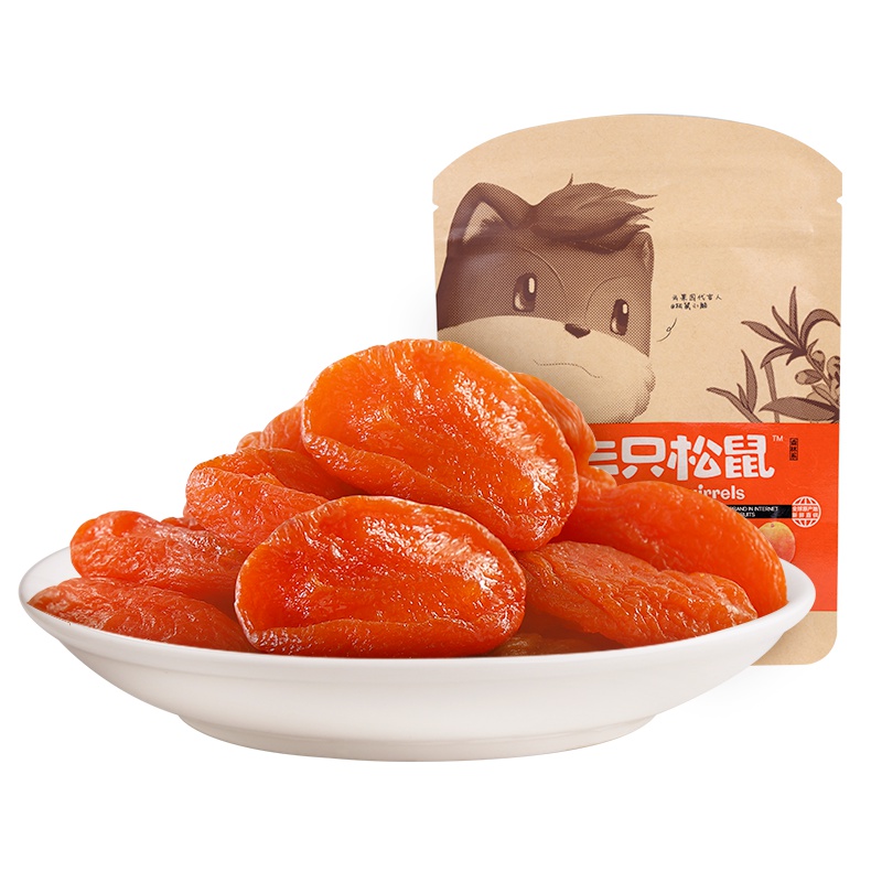 满300减210[三只松鼠_红杏干106g]休闲零食果脯蜜饯水果干杏肉