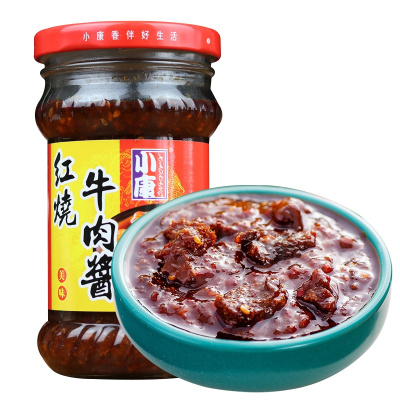 小康(XIAOKANG) 红烧牛肉酱220克/瓶 辣椒酱佐餐下饭酱拌米饭拌面火锅蘸酱