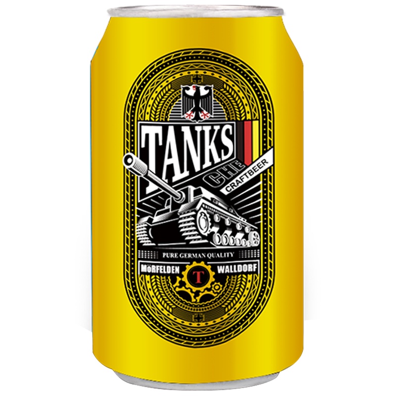 坦克车TANKSCHE 单一麦芽精酿啤酒320ml*24听国产整箱装原浆清澈型